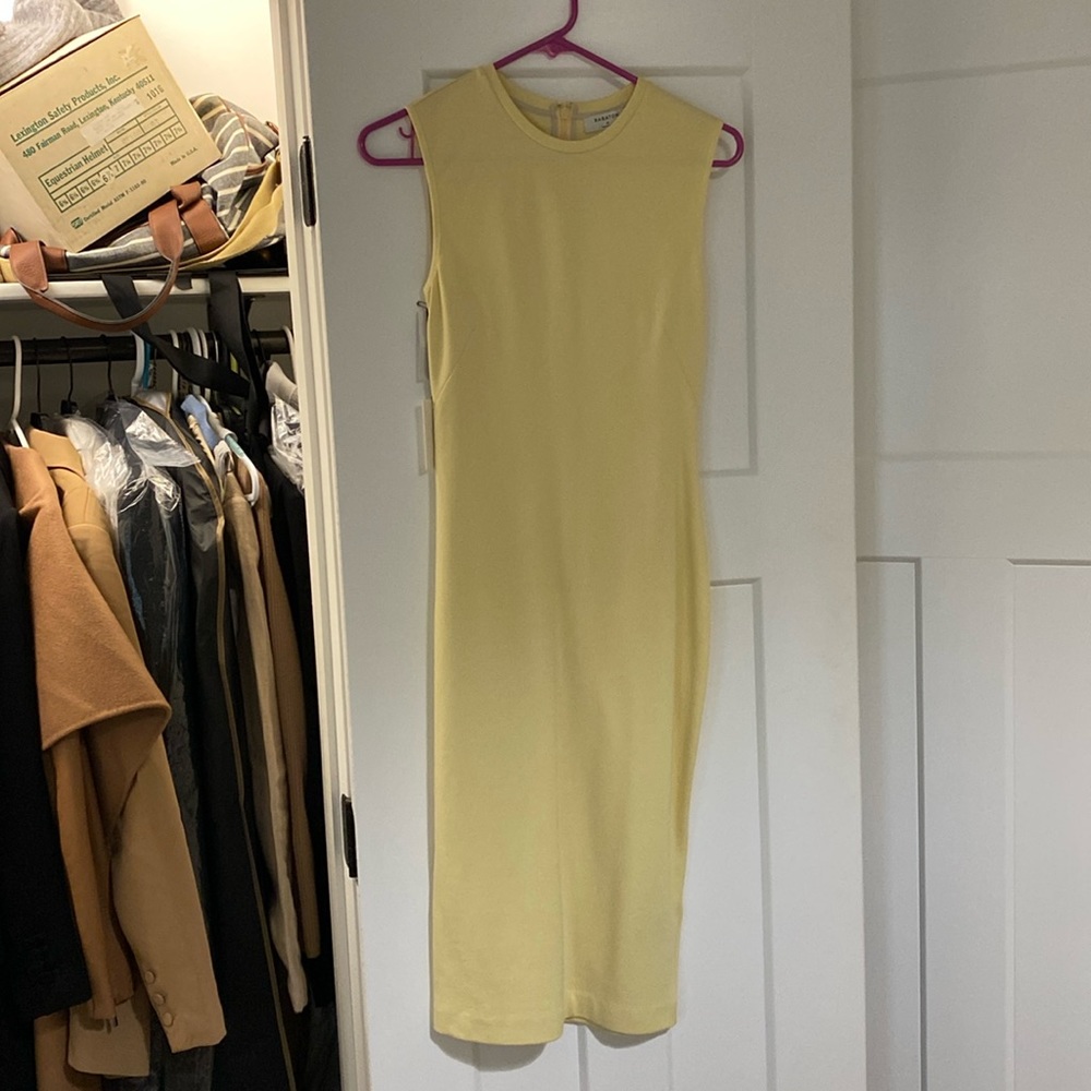 Aritzia Light Yellow Midi Dress